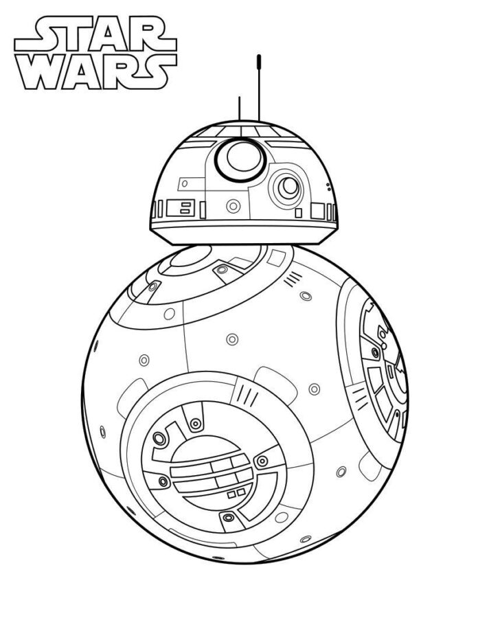 Kolorowanka BB 8 z Star War