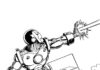 Bohater z komiksu Iron Man Kolorowanka Bohater z komiksu Iron Man dla dzieci