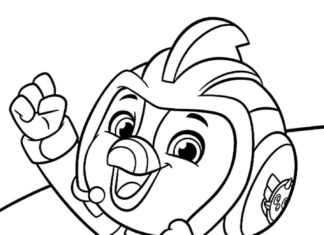 Kolorowanka Brody Top Wing