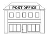 Budynek Poczty Kolorowanka Budynek Poczty - listy i przesyłki do druku