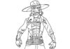 Kolorowanka Cad Bane w kapeluszu do druku
