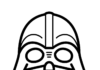 Kolorowanka Darth Vader maska dla dzieci do druku