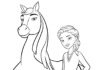 Dizewczyna z konikiem Spirit Riding Free Kolorowanka Dizewczyna z konikiem Spirit Riding Free