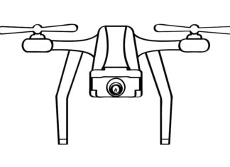 Kolorowanka Dron dla dzieci do druku
