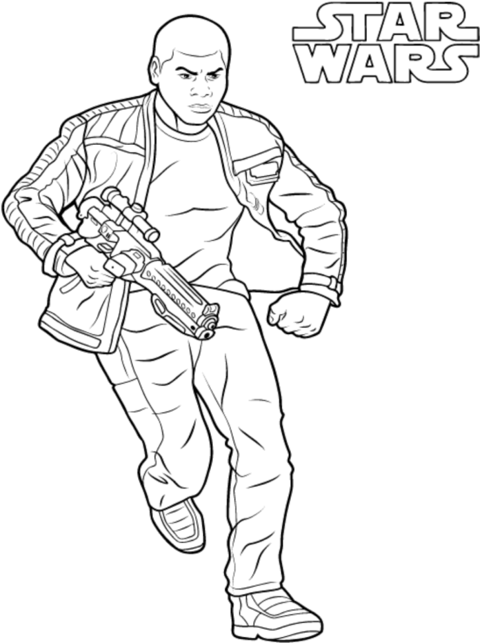 Kolorowanka Finn Star Wars do druku