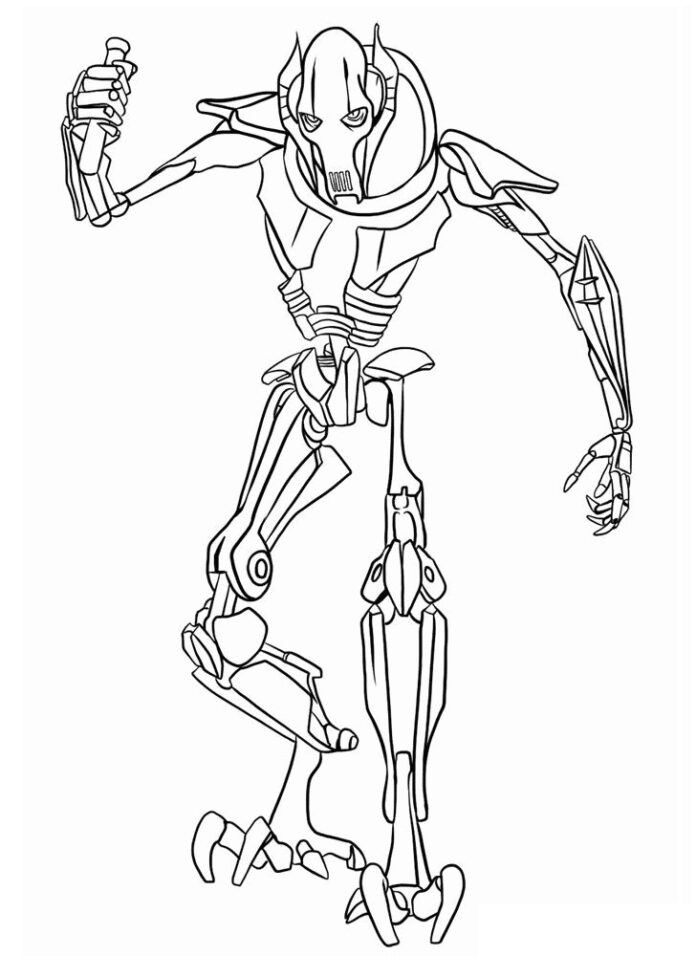 Kolorowanka General Grievous - Gwiezdne Wojny