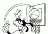 Goofy gra w kosza Kolorowanka Goofy gra w kosza