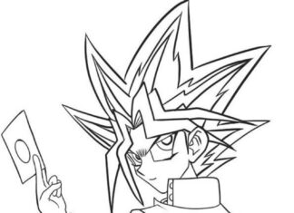 Kolorowanka Gra karciana Yu Gi Oh