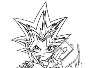 Kolorowanka Karty Yu Gi Oh