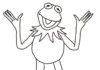 Kermit Żaba Muppet Kolorowanka Kermit Żaba Muppet