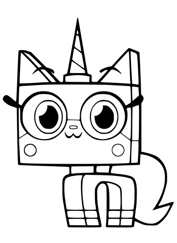 Kolorowanka Kot z Unikitty