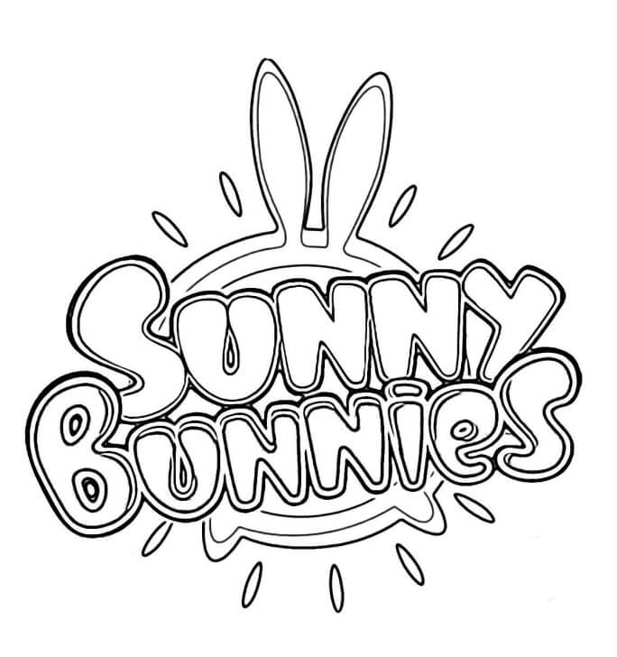 Kolorowanka Logo z bajki Sunny Bunnies do wydruku