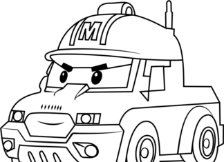 Kolorowanka Mark z Robocar Poli