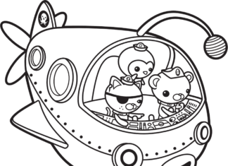 Kolorowanka Octonauts łódź podwodna