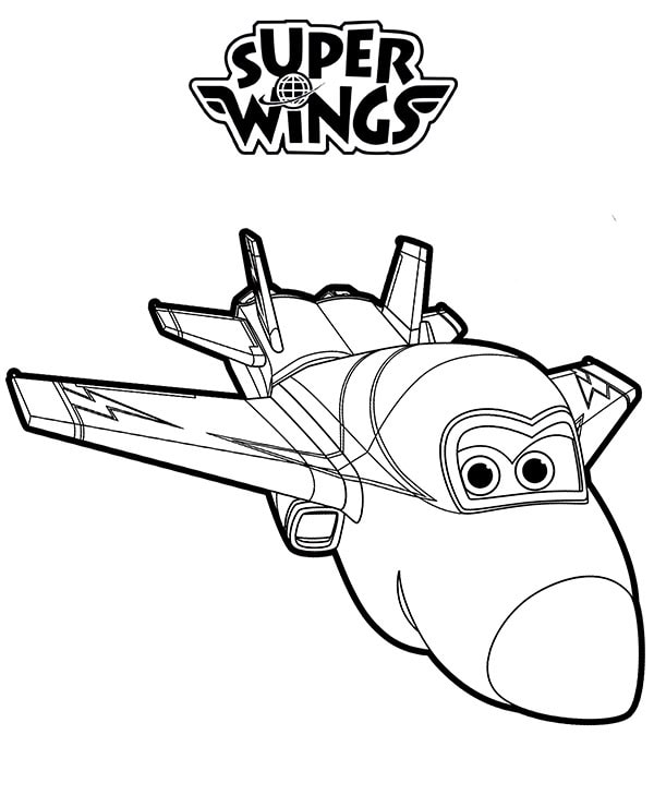 Kolorowanka Odrzutowiec Jerome Super Wings