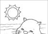 Kolorowanka Opalanie na plaży z Zhu Zhu Pets