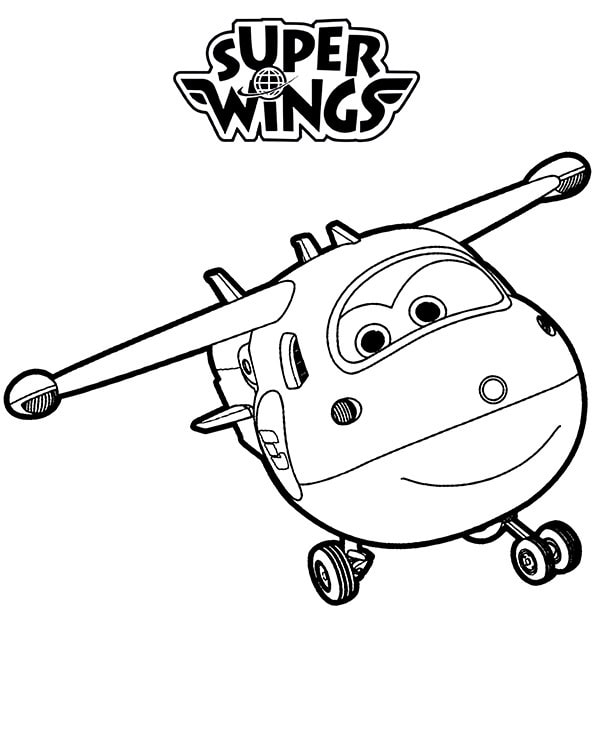 Kolorowanka Postać Jett Super Wings