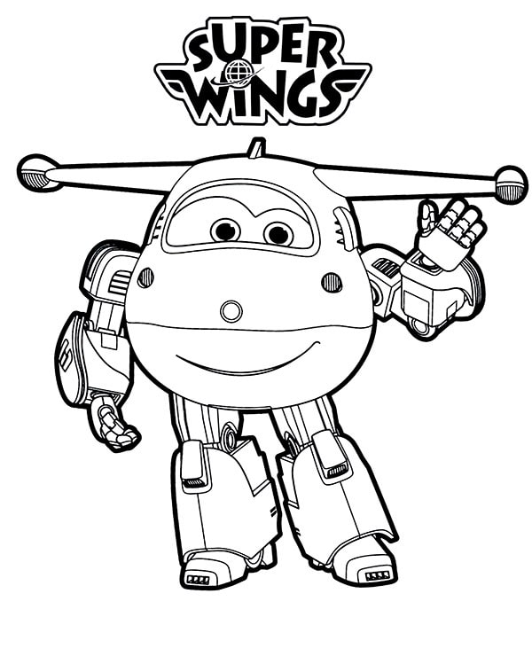 Kolorowanka Poznaj postacie z bajki Super Wings