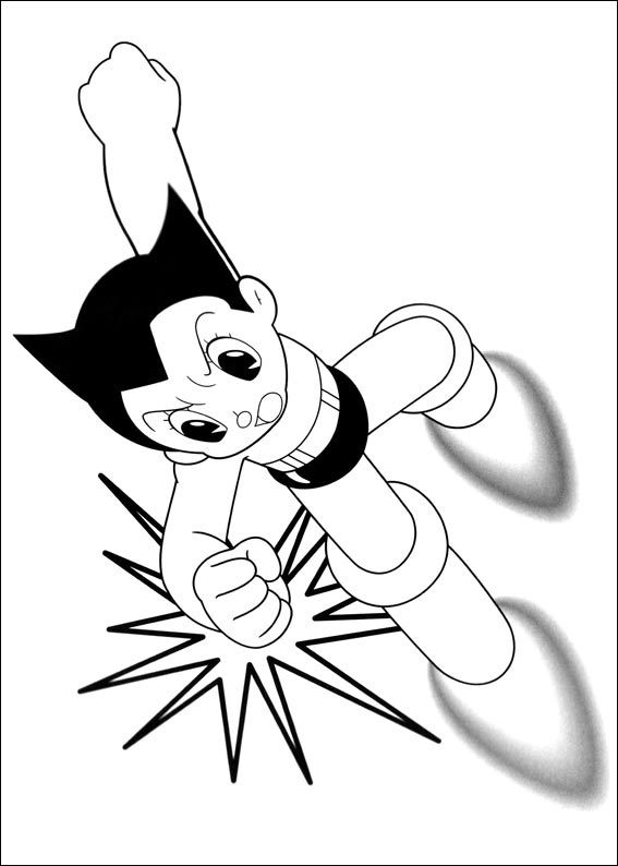 Kolorowanka Rakietowy Astro boy
