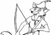 Robin Hood strzela z łuku Kolorowanka Robin Hood strzela z łuku do druku