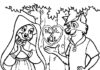 Kolorowanka Robin Hood w lesie do druku