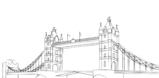 Kolorowanka Tower Bridge do druku