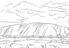 Kolorowanka Uluru or Ayers Rock do druku