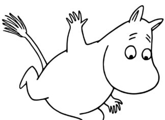 Kolorowanka Wioska Moomins