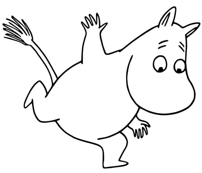 Kolorowanka Wioska Moomins