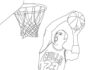 Kolorowanka Wsad do kosza Michael Jordan 23 numer