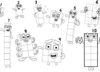 Kolorowanka Wszystkie Numberblocks na obrazki