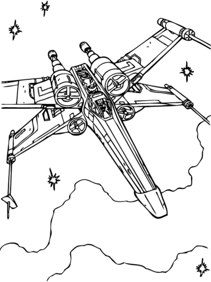 Kolorowanka X Wing Starfighter