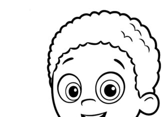 Szczęśliwa postać z bajki Bubble Guppies koloromanka szczęsliwa postać z bajki bubble guppies do druku