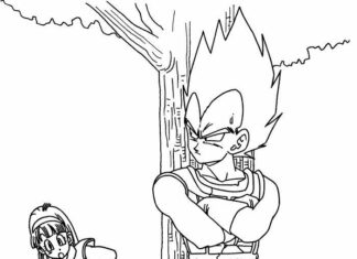 Bohater Vegeta kolorowanka Bohater Vegeta do druku