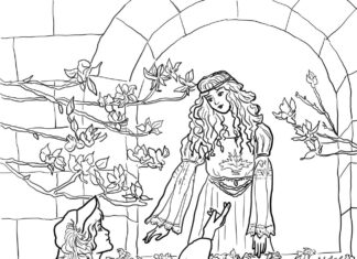 Romeo i Julia podają sobie ręce kolorowanka Romeo i Julia podają sobie ręcę