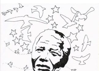 Afrykański polityk kolorowanka afrykański polityk Nelson Mandela do druku