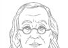 kolorowanka amerykański geniusz w okularach do druku