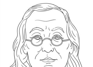 Amerykański geniusz w okularach kolorowanka amerykański geniusz w okularach do druku