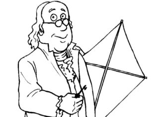 Amerykański polityk Benjamin Franklin kolorowanka amerykański polityk Benjamin Franklin