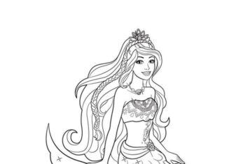 Barbie syrenka kolorowanka barbie syrenka dla dziewczyn do druku