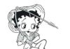 Betty Boop łowi ryby kolorowanka betty boop łowi ryby do druku
