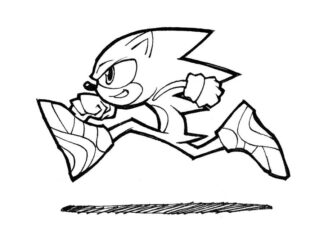 Biegający Sonic kolorowanka biegnący sonic