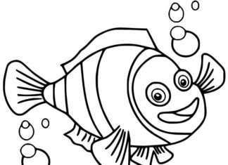 Błazenek macha kolorowanka błazenek macha ryba