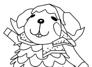 Bohater gry Animal crossing kolorowanka bohater gry Animal crossing