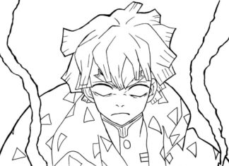 kolorowanka bohater z zenitsu