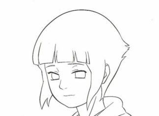 Bohaterka Hinata z bajki kolorowanka bohaterka z bajki