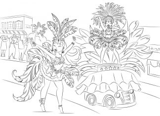 Brazylijski karnawał kolorowanka brazylijski karnawał