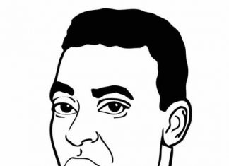 Brazylijski piłkarz Pele kolorowanka brazylijski piłkarz Pele