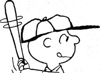 Chłopiec trzyma kij bejsbolowy kolorowanka chłopiec trzyma kij bejsbolowy