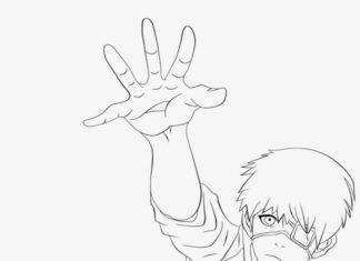 kolorowanka chłopiec z maską na oko